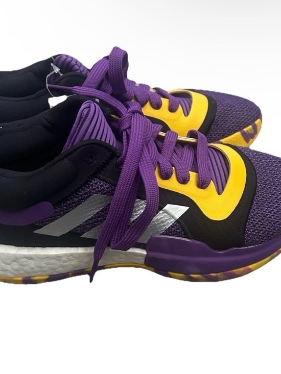 adidas Shoes - NWT Adidas Marquee Boost Low Purple And Yellow Sneakers Size 7.5